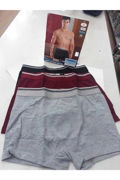 Berrak 1097, 5'li Paket Erkek Pamuklu Likralı Boxer Short 1097-5 - 8