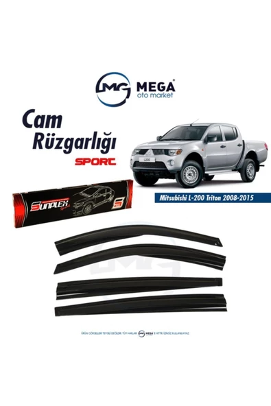 Mitsubishi L200 2008-2015 Cam Rüzgarlık Mugen Tip ürün görseli