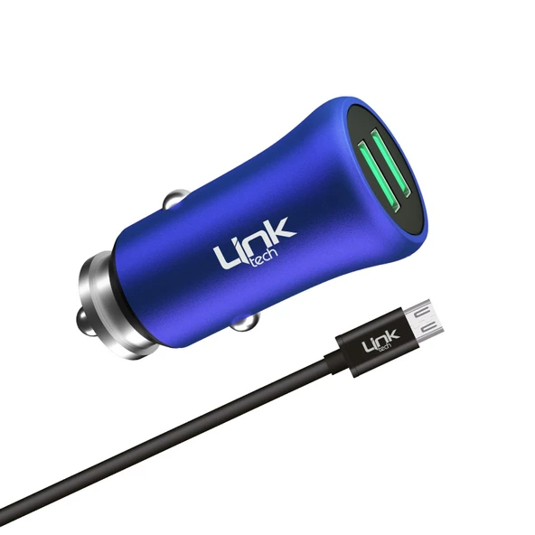 LinkTech M581 12W 2.4A Metal Araç Şarj Aleti ve Micro USB Kablo Set - 2