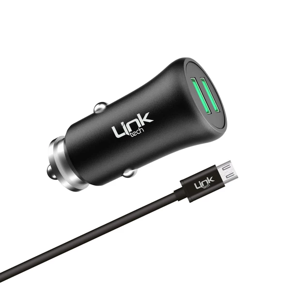 LinkTech M581 12W 2.4A Metal Araç Şarj Aleti ve Micro USB Kablo Set - 4