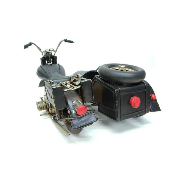 T.Concept Dekoratif Dayanıklı Metal Sepetli Motosiklet Siyah Renk C0782 - 4