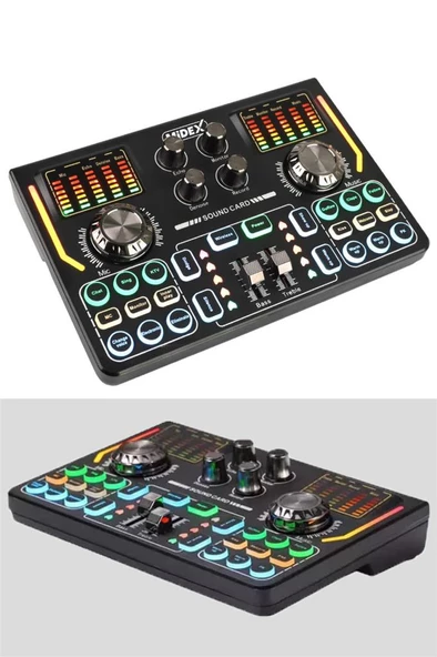 Midex CX1 Titanium Set Efektli Ses Kartı Mikrofon Kulaklık Stand Kayıt Canlı Yayın (PC ve Telefon) - 4