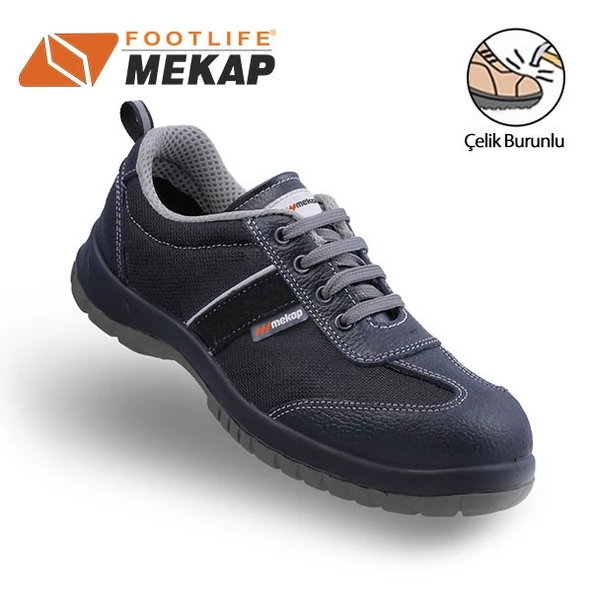 Mekap Jeriko 232-04 S1 SRC Baskılı Deri ve Tekstil Çelik Burun İş Ayakkabısı