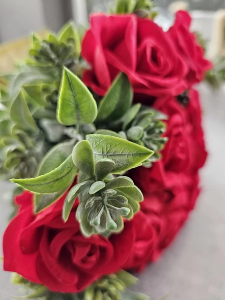 YASİMA 3 Aranjmanlı 10'lu Gül Buketi Özel Gün Vazo Süpriz Sevgililer Günü Yılbaşı Buketi - Resim 4