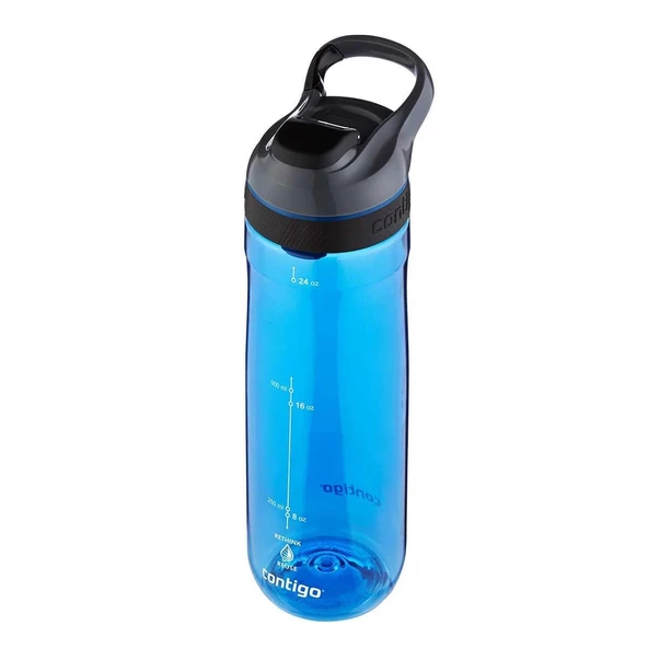Contigo Cortland Tren Tek El Bas İç Kapaklı Su Matarası 720ml 2191386 - Mavi - 4