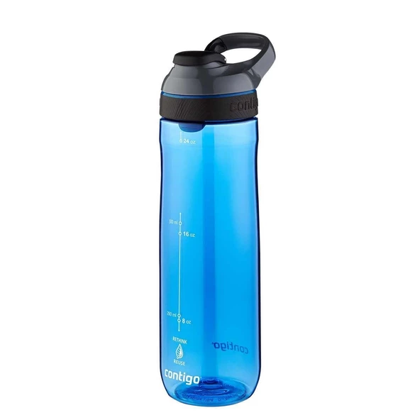 Contigo Cortland Tren Tek El Bas İç Kapaklı Su Matarası 720ml 2191386 - Mavi - 5