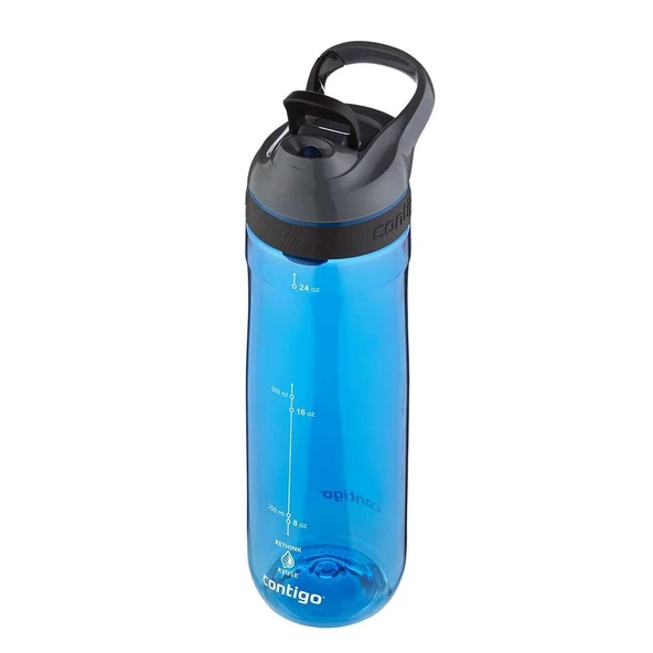Contigo Cortland Tren Tek El Bas İç Kapaklı Su Matarası 720ml 2191386 - Mavi - 3