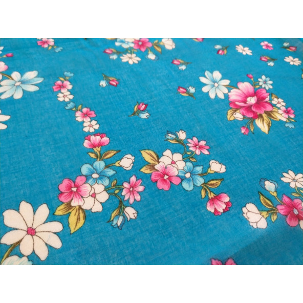 Algelsineve Mavi Yazma, yemeni, telbent, baş örtüsü100x100cm - 5