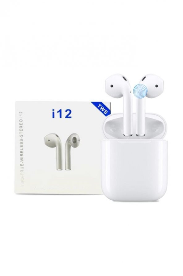i12 TWS Bluetooth V5.0 Kablosuz Kulaklık i12 TWS iPhone Bluetooth Kulaklık HD Ses Kalitesi 4163321001036