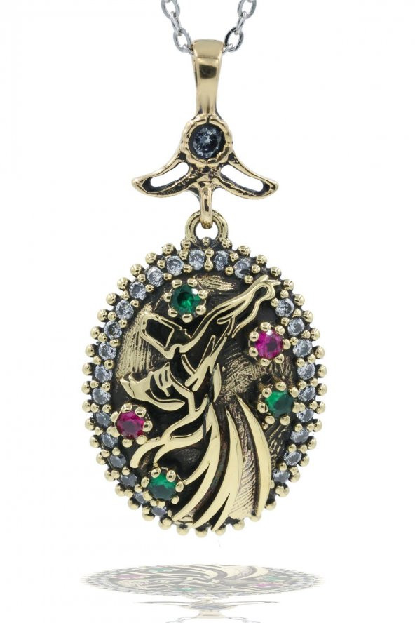 Semqzen Serisi Gümüş Otantik Kadın Üçlü  Set Takı - Resim 3