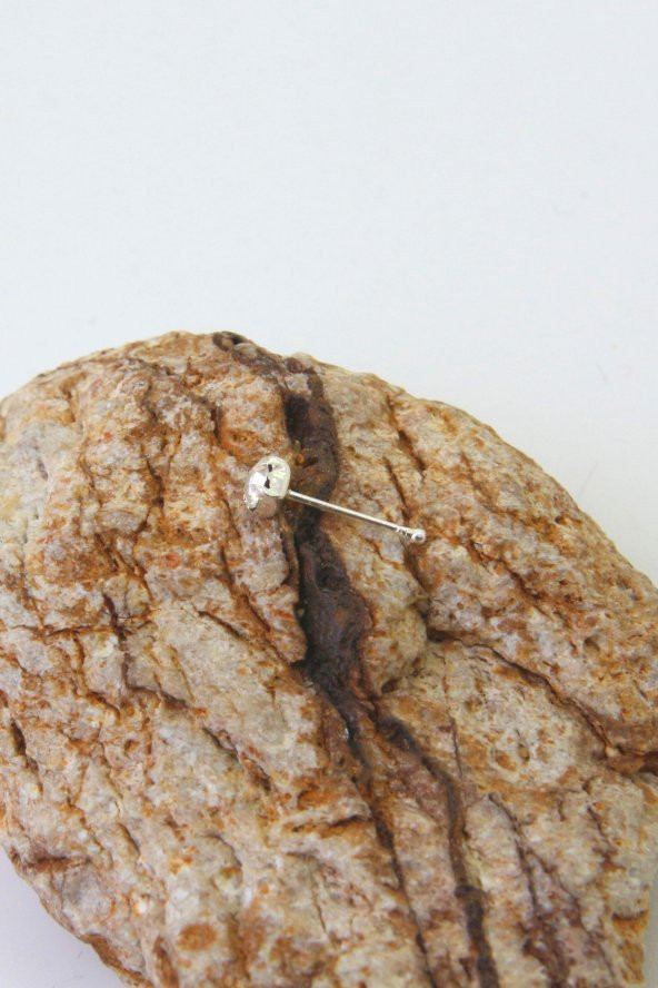 Tek Taşlı 925 Ayar El İşi Gümüş Kadın Burun Hızma - 2