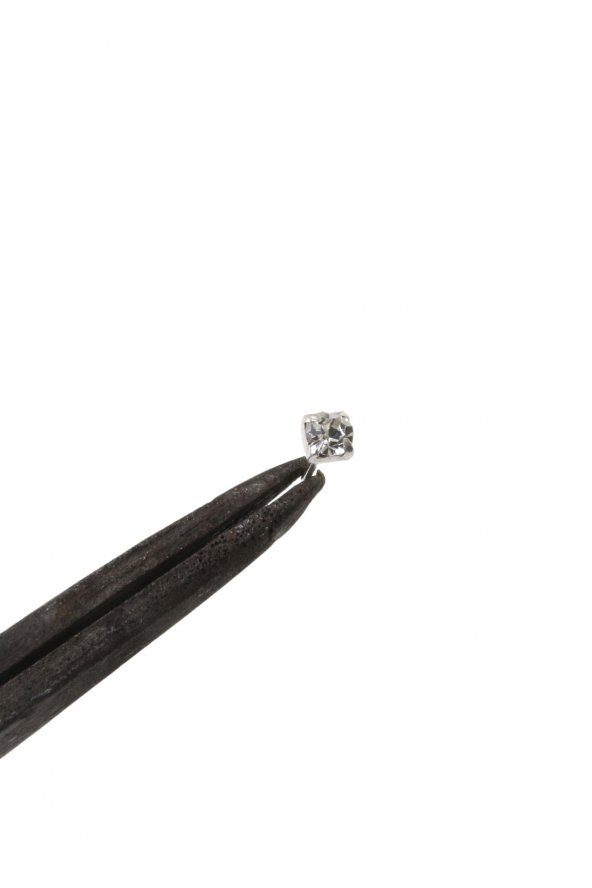 Tek Taşlı 925 Ayar El İşi Gümüş Kadın Burun Hızma - 3