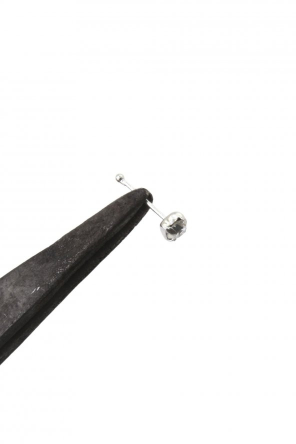 Tek Taşlı 925 Ayar El İşi Gümüş Kadın Burun Hızma - 4