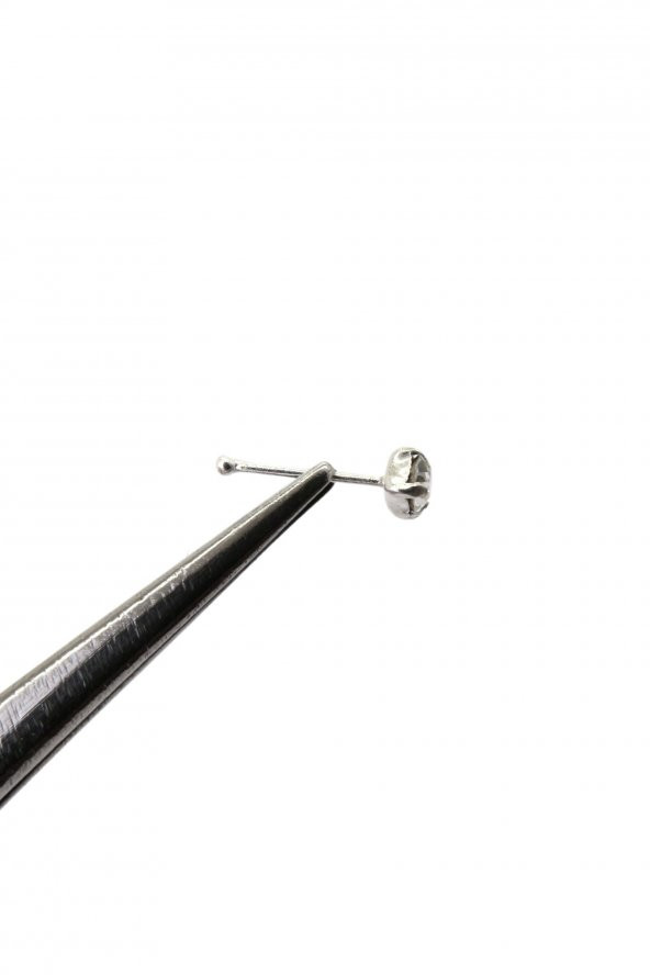 Tek Taşlı 925 Ayar El İşi Gümüş Kadın Burun Hızma - 8