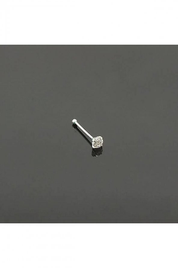 Tek Taşlı 925 Ayar El İşi Gümüş Kadın Burun Hızma - 10