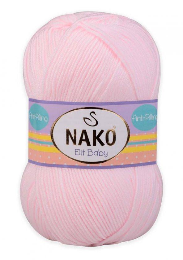 Nako Elit Baby El Örgü İpi 100 gr | Soft Pembe 2892 - 1