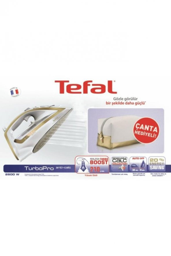 Tefal Fv5646 Turbo Pro Kireç Avcısı 2600 W Buharlı Ütü + Çanta - 7
