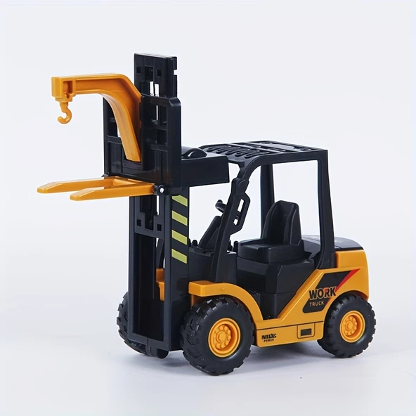 Farbu Sürtmeli Hareketli Kaldıraçlı Forklift 706-39, Sürtmeli Oyuncak İnşaat Arabası - 5