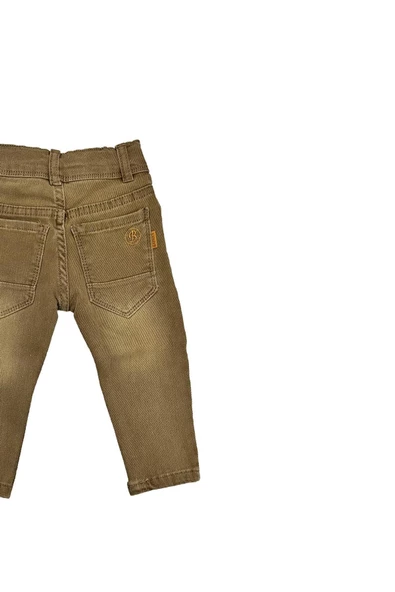 Erkek Bebek Likralı Bej Kot Pantolon bipamuk - 8