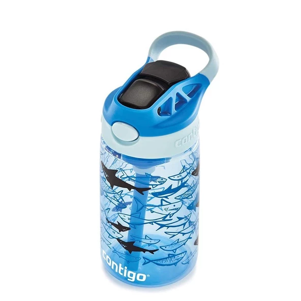 Contigo Gizmo Flip Pro Sharks Tritan Çocuk Suluğu 420ML - Açık Mavi - 6