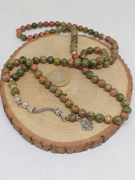 Unakit Taşı 99luk Tesbih 8mm (4356) - Resim 6