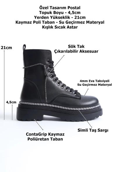 Kadın Siyah Kışlık Bot TR01K01A - 2