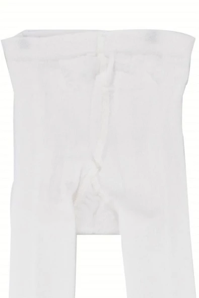 Penye Kız Kilotlu Çorap Beyaz bipamuk - Resim 3