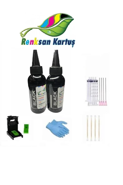 CANON E484 UYUMLU KARTUŞ DOLUM MÜREKKEP 2'Lİ SİYAH PAKET RENKSAN ürün görseli 1