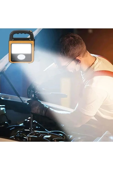 V-8020 Ultra Güçlü Solar Güneş Panelli Şarjlı Masa Kamp Lambası El Feneri Powerbank+usb Çıkış 4 Mod - 3