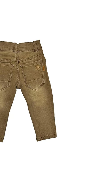 Erkek Bebek Likralı Bej Kot Pantolon bipamuk - 4
