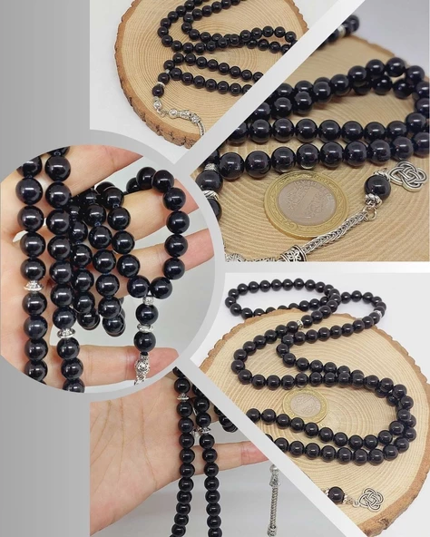 Turmalin Taşı 99luk Tesbih 8mm (2913)