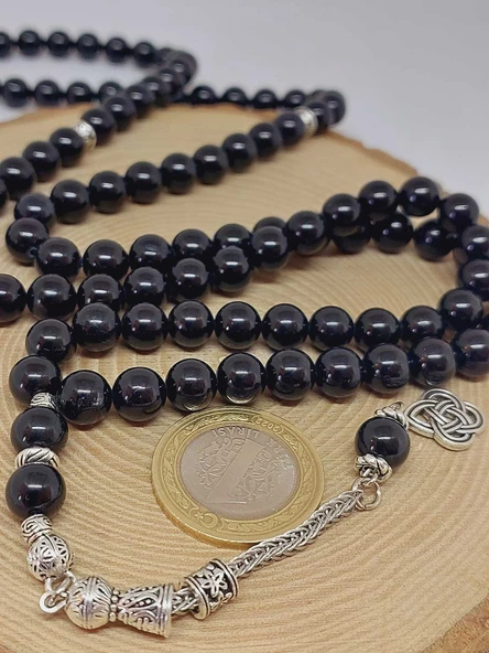 Turmalin Taşı 99luk Tesbih 8mm (2913) - 3