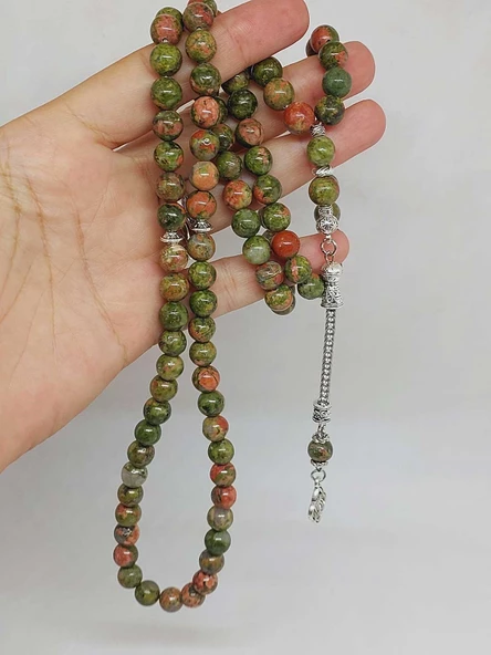 Unakit Taşı 99luk Tesbih 8mm (4356) - Resim 5