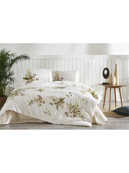 Özdilek Nev Forest Ivy Nevresim Takımı Çift Kişilik Krem  3208