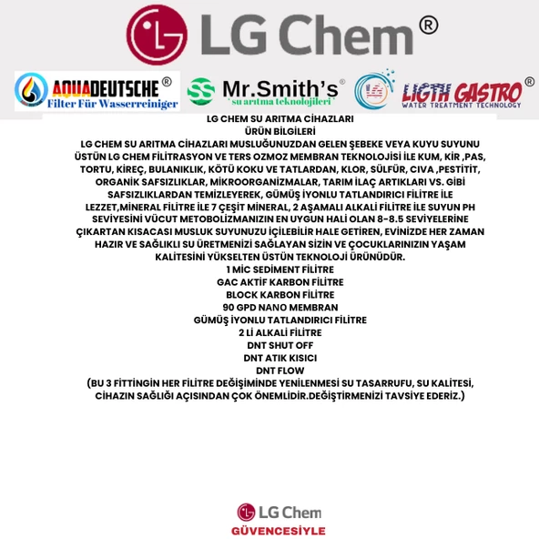 LG Chem COOL KIRMIZI SİYAH 8 LİTRE 5 FİLTRE 10 AŞAMA SU ARITMA CİHAZI - 7