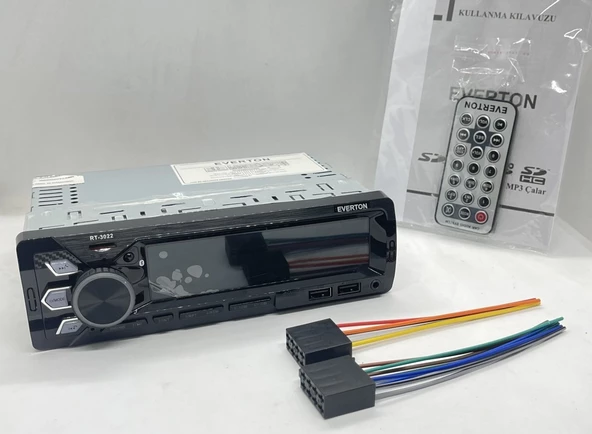 Everton RT-3022 ÇİFT USB'li USB-SD-FM-AUX- Bluetooth Oto Teyp 4x60 Watt - 3