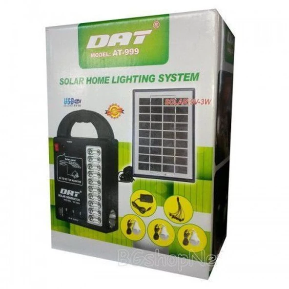 DAT AT-999 Güneş Enerjili Solar Panel Aydınlatma Sistemi - 4