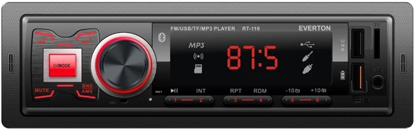 Everton RT-110 ÇİFT USB'li USB-SD-FM-AUX- Bluetooth Oto Teyp 4x50 Watt