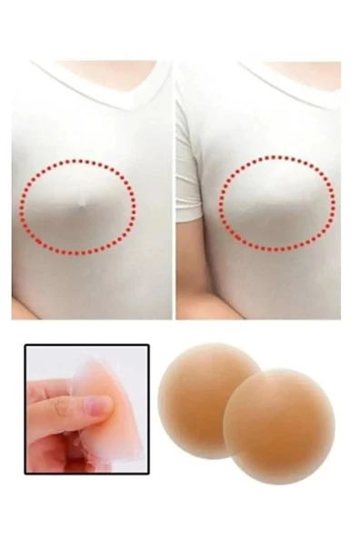 Silikon Göğüs Ucu Kapatıcı Kadın Yuvarlak Ten Meme Ucu Kapatıcı - 3
