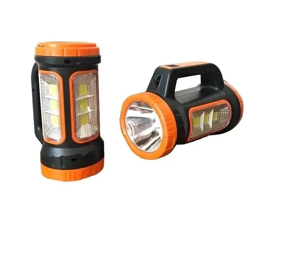PS-0818B 5w+15w Uzun Menzilli Solar Güneş Panelli Powerbank+USB Çıkış Ultra Güçlü Ledli Şarjlı Fener - 4