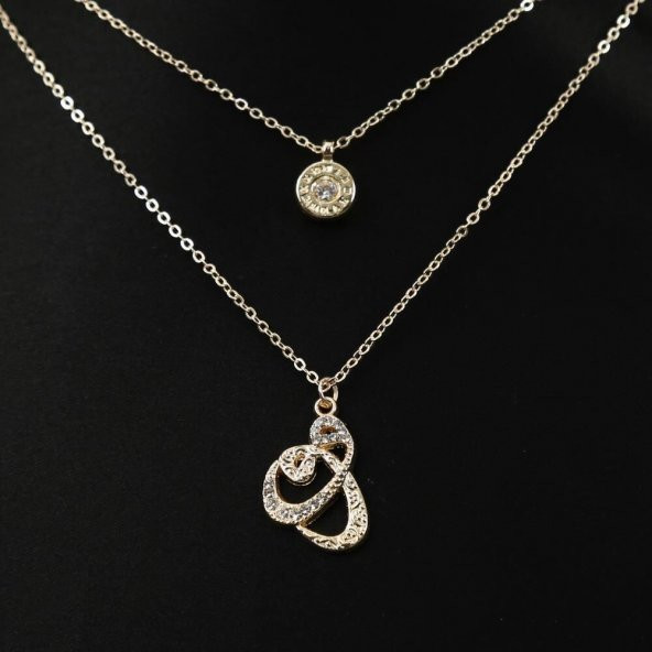 Anneler Gününe Özel Pembe Şal, Kolye Süslemeli Set - 4
