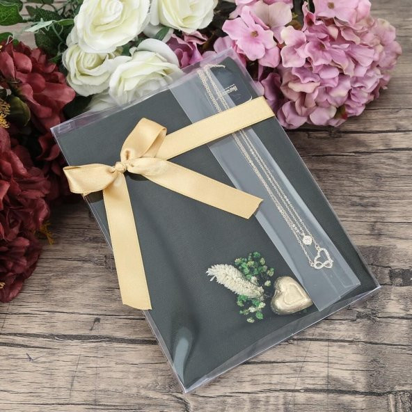 Hediyelik Siyah Şal, Kolye Süslemeli Set - 5