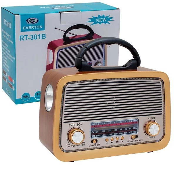 Everton RT-301 Bluetooth USB-SD-FM Nostaljik Radyo Müzik Kutusu - 2