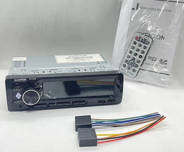 Everton RT-3026 ÇİFT USB'li USB-SD-FM-AUX- Bluetooth Oto Teyp 4x60 Watt - 3