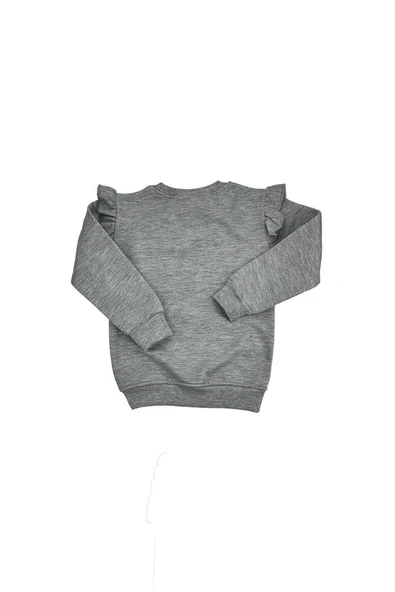 Ayıcıklı FırFır Kollu Kız Bebek Sweat Gri bipamuk - 6