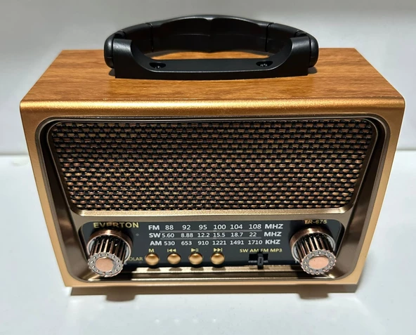 Everton RT-675 Orta Boy Solar Güneş Enerjili Bluetooth/USB/Sd kart/ Radyo mp3 Player Müzik Kutusu - Resim 2