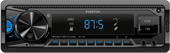Everton RT-103 ÇİFT USB'li USB-SD-FM-AUX- Bluetooth Oto Teyp 4x50 Watt