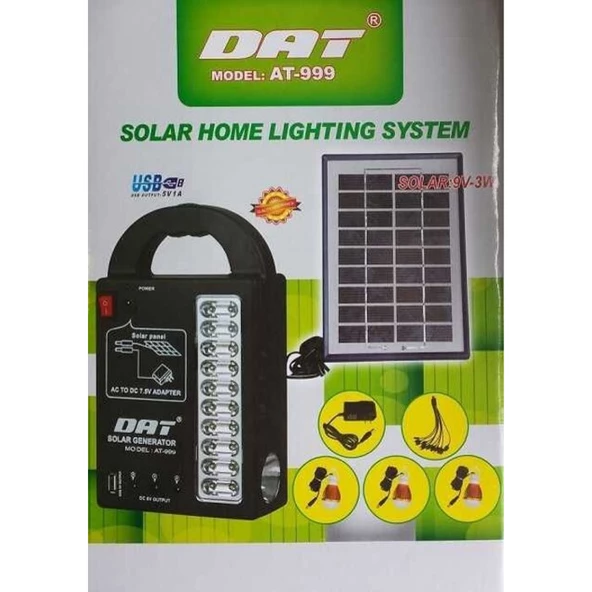 DAT AT-999 Güneş Enerjili Solar Panel Aydınlatma Sistemi - 2