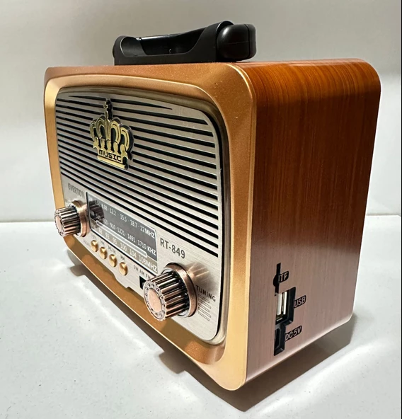 Everton RT-849 Nostalji Solar Güneş Enerjili Ledli Bluetooth/USB/Sd kart/ Radyo mp3 Player Müzik Kutusu - 2