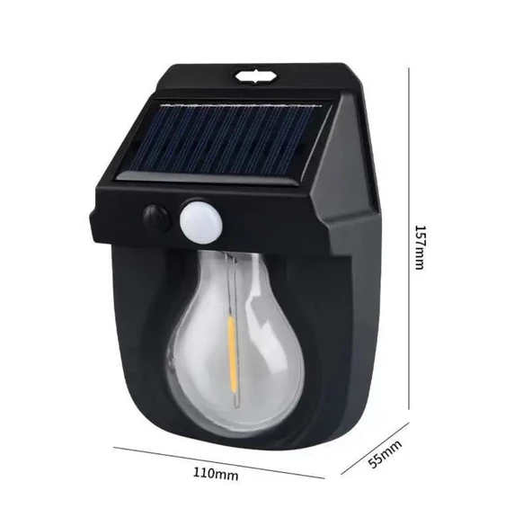 Or-118 Solar Güneş Enerjili Led Bağ Bahçe Aydınlatması Hareket Sensörlü Su Geçirmez Duvar Lambası - 2